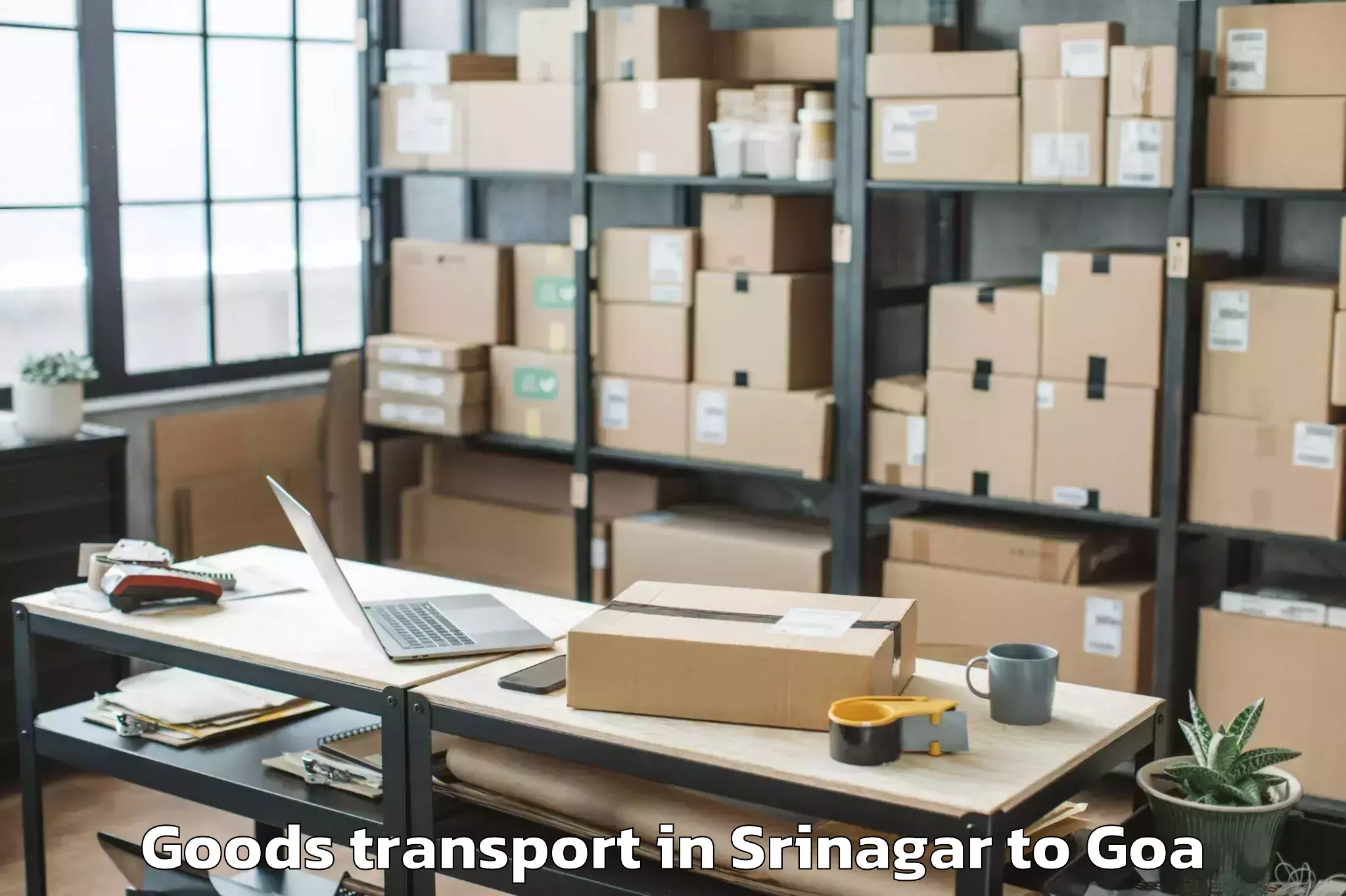 Book Srinagar to Vasco Da Gama Goods Transport